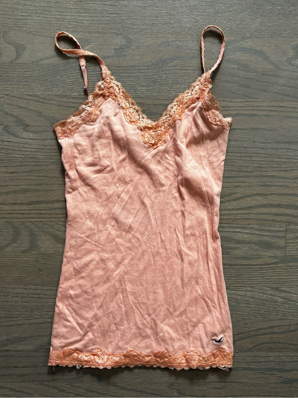 vintage Hollister co Betty’s peach camisole lace trim neckline women’s medium